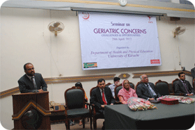 Seminar onÂ GeriatricÂ ConcernsÂ at Karachi University