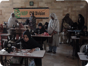 Vocational Training for women at Lyari Resource Centre Khi. 